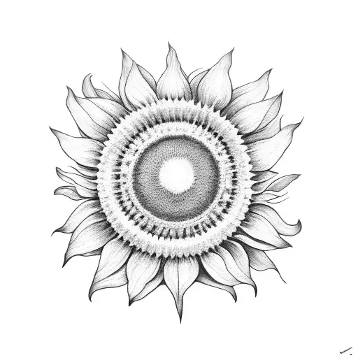 Sunflower With The Letter D