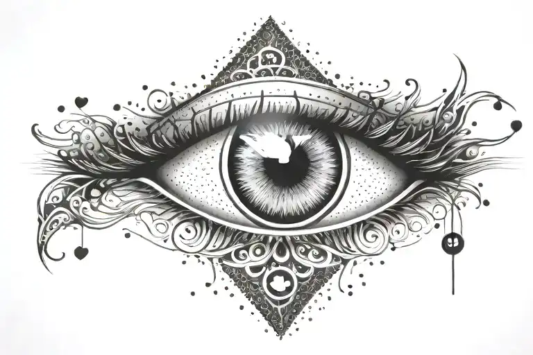 Love Eye Symbol Integrated