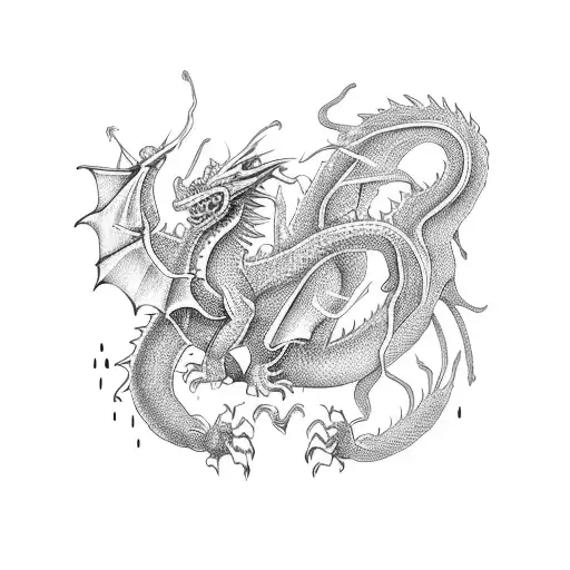 A Dragon Flying Between Framasson Icon