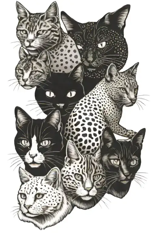 6 Cat Prints