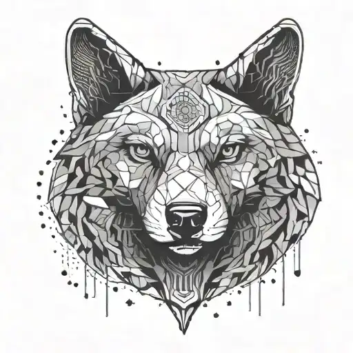 A Futuristic Gaming Controller Morphing Into A Wolf Silhouette