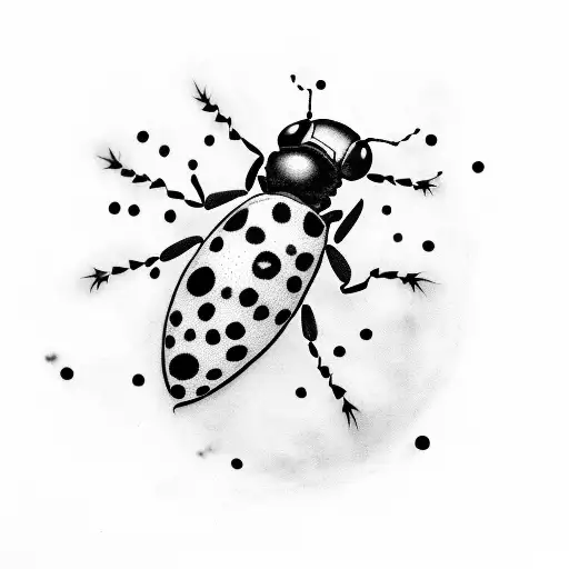 Black Ladybug With Red Spots