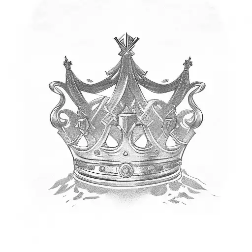 Text Shved Witha Crown