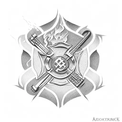 Firefighter Emblem And Army Vetaran