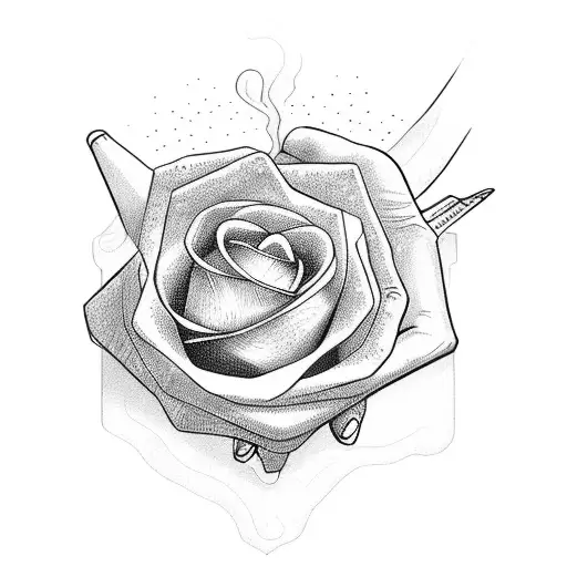 Hand Rose Pigeon Cross