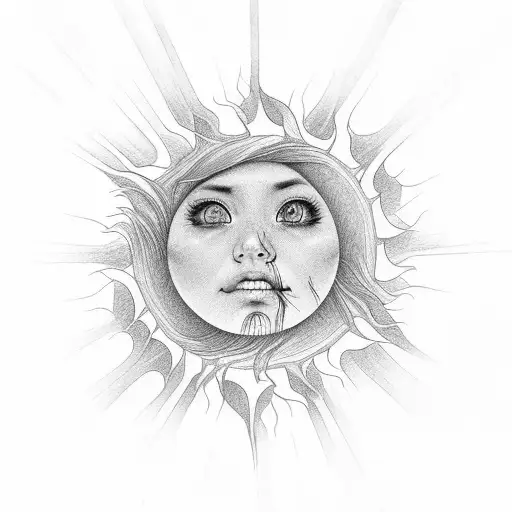 Sun With Fingerprint In The Center