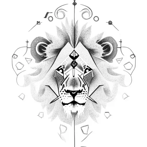 Lion With A Chain