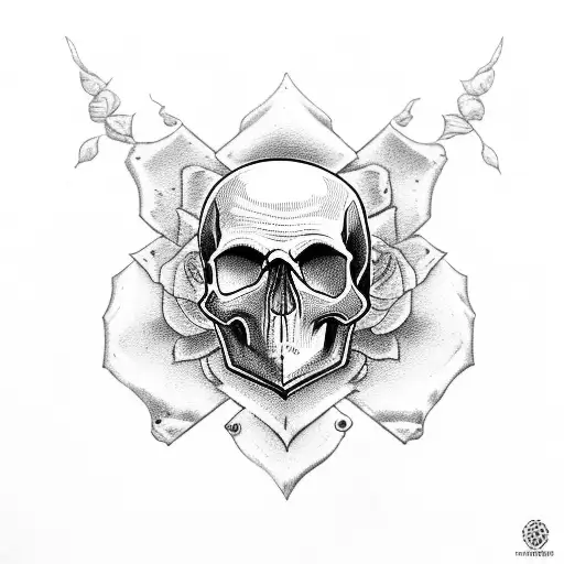 Skull With Rose