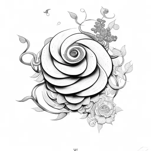 Winding Vine With Flowers