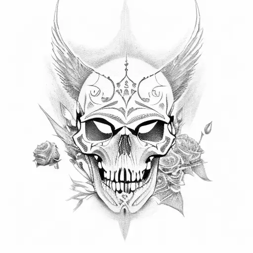 Cardinal Lilly Skull