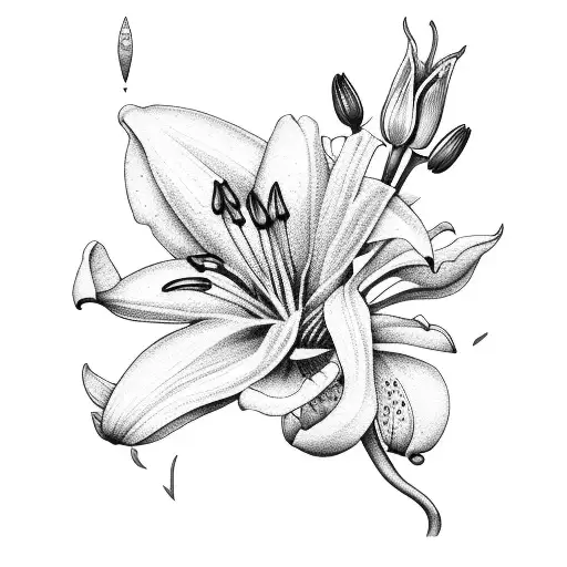 Cardinal With Lillies And Roses