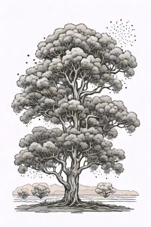 In Australia Gum Tree In Bloom