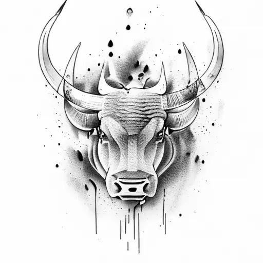 Strong Bull Dripping Blood