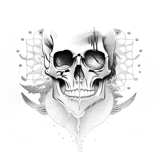 Raven Perched On A Pirate's Skull