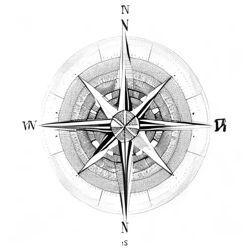 Compass With Intertwined Arms