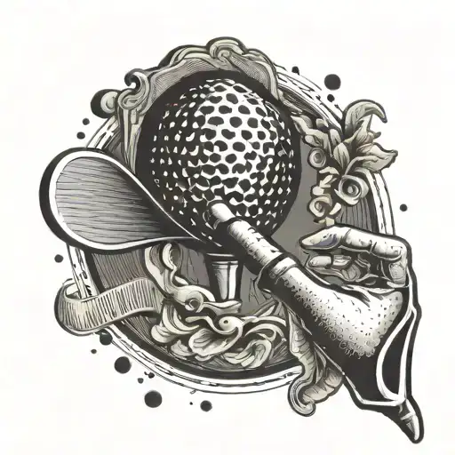 A Poker Hand Holding A Golf Club As If Playing Golf