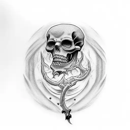 Design A Tattoo That Combines Your Interes In Grim Reaper Amd A Sand Glass Of Time
