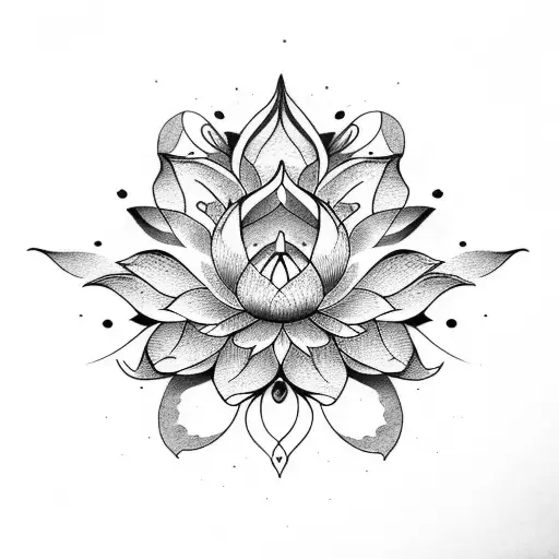 Lotus Flower With Sun