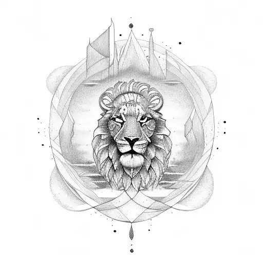 Leo Sunsign And Calmness Sign Combined