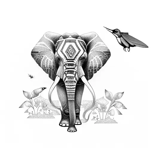 Elephant And Hummingbird