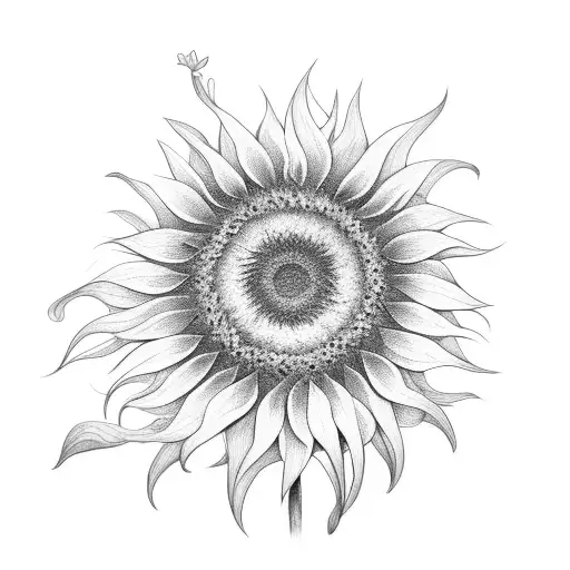Sunflower With Long Petals
