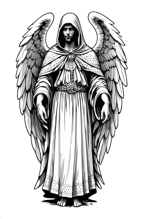 Angel Guardian Man Hood Long Skirt