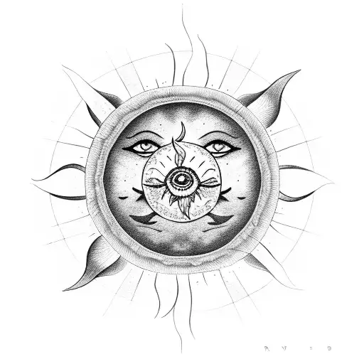 Sun With Drishyana Written As The Rays