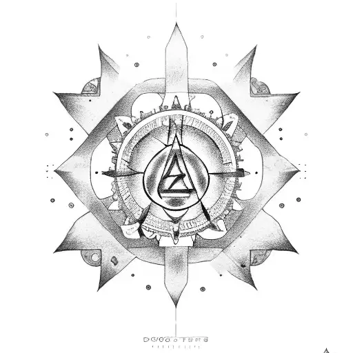 An Engineer Surrounded By Chakra Symbols And Gears