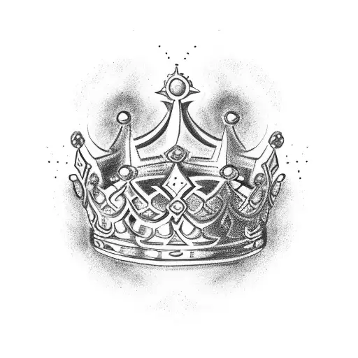 Crown Of Queen With Love & Flowers