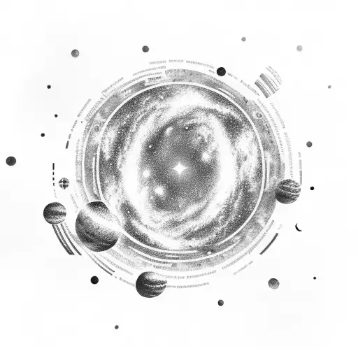 A Galaxy Filled With Poetic Verses And Music Notes Intertwining