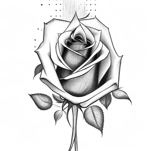 A Rose With Dedushka Written On The Stem