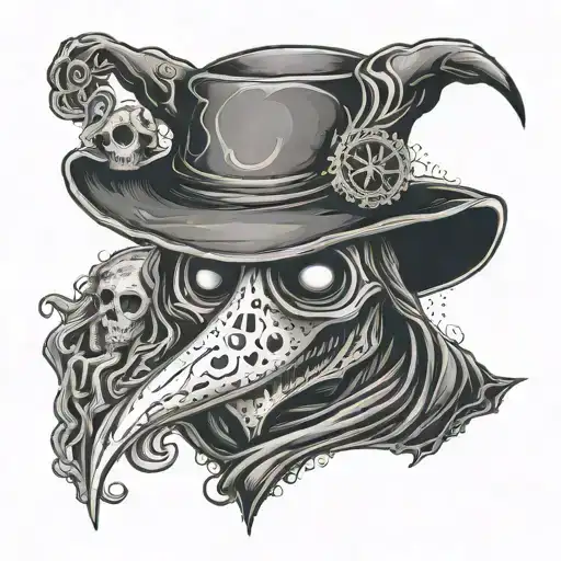 Plague Doctor Scary Skull