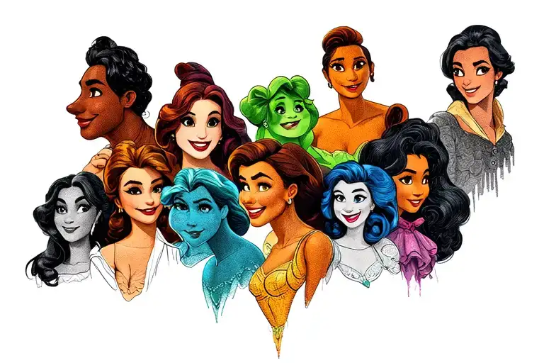 Disney Supporting Characters Collage From All Disney Movies
