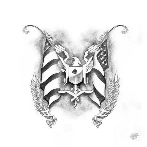 German And American Flags