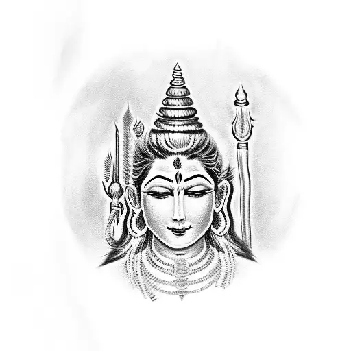 Mom And Dad With Lord Shiva