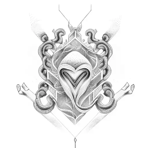 A Dotwork Tattoo Of A Runner's Heartbeat Line