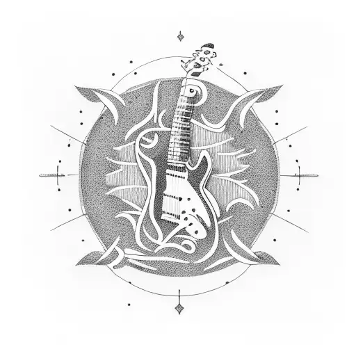 Mom Written On The Strings Of A Guitar