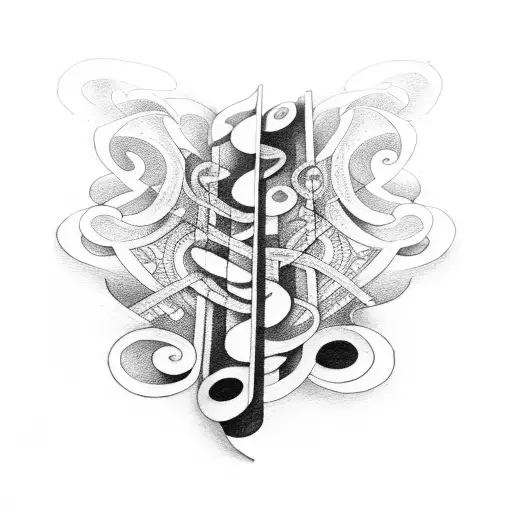 An Open Book With Intricate Musical Notes Flowing Out Of Its Pages