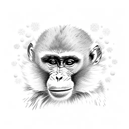 Monkey In Winter