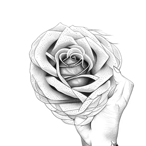 Tangled Rose Around Hand