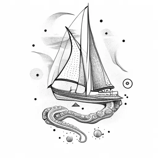 Sailboat And Octopus