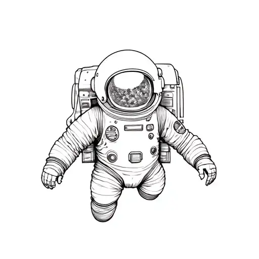 Astronaut Floating In Space