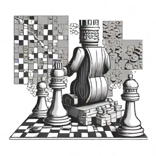 A Lego Figure Constructing A Chess Board Out Of Lego Bricks