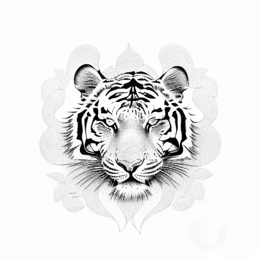 Feminine Floral Tiger