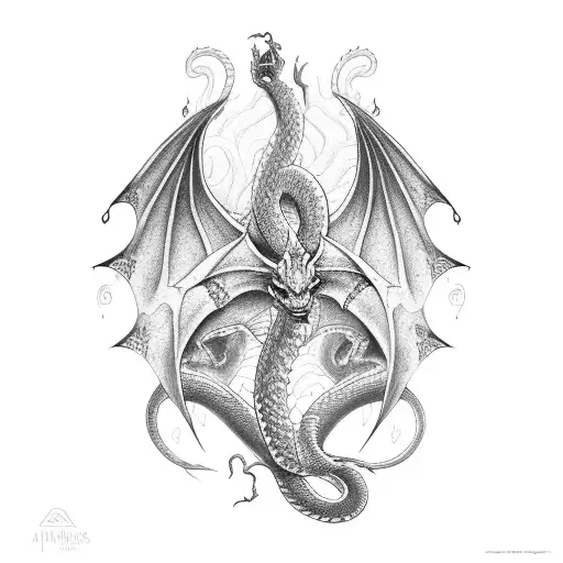 A Dragon With A Snake