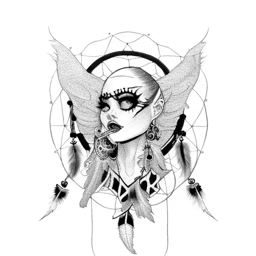 Sexy Witch With Dream Catcher