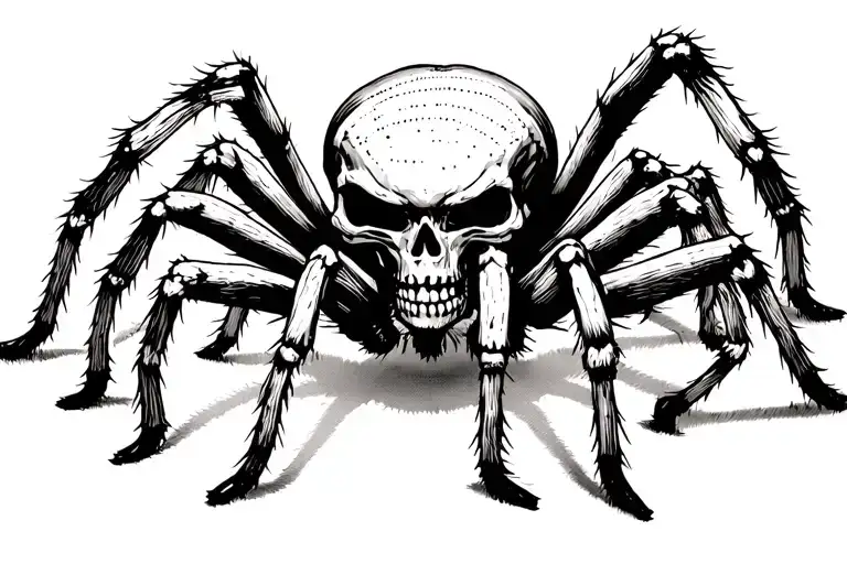Skeleton Spider Crawling