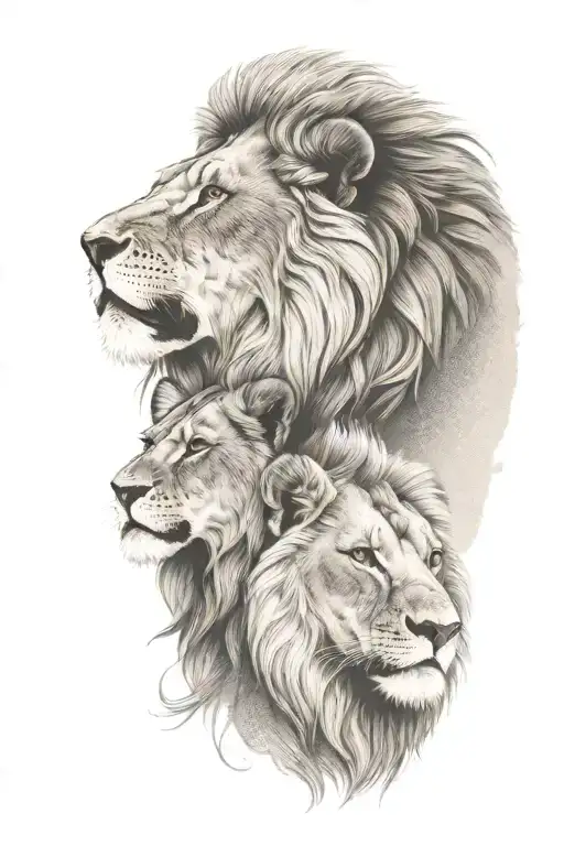 Lion And Lioness Together Representing The Client's Love
