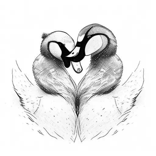 Mute Swan And Bear Together