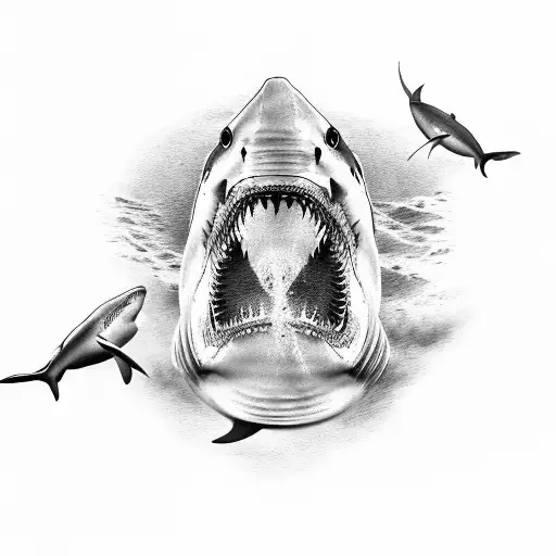 Shark Tattoo Biting A Panty Black World